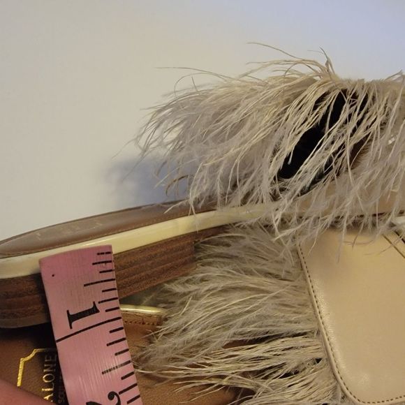 Malone Souliers 'Marina' Feather Satin Hollywood Starlet Glam Slides - Picture 10 of 11